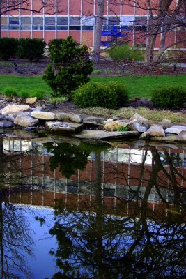 Reflection in the pond, Penn State University