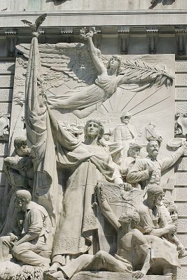 West side of Monument: Statuary group Peace,Indianapolis