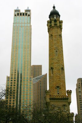 Four Seasons Hotel Chicago and the Old Water Tower