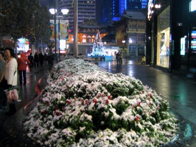 2002 heavy snow in Nanjing Lu Shanghai