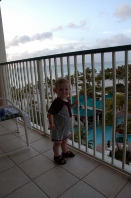 Michael on the balcony