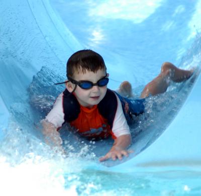 Ian on the water slide