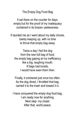 The Empty Dog Food Bag