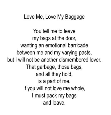 Love Me Love My Baggage