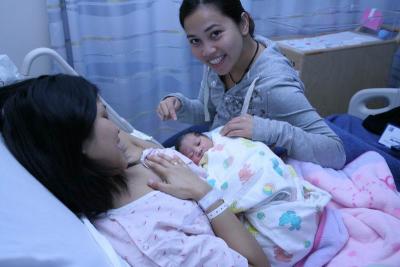 Amanda with auntie Jing