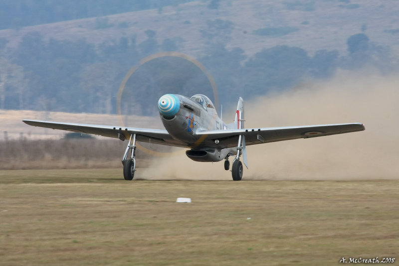 Watts Bridge 30 Aug 08 - CA-18 Mustang