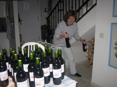 Stocking up with Casa Hidalga wine