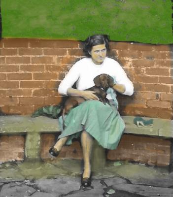 1950-Doris with Tuppy