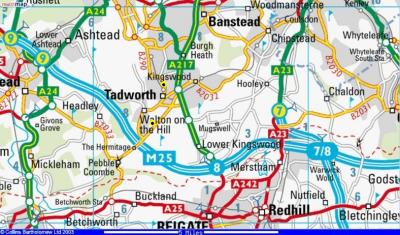 map-Tadworth, Walton-on-the-Hill