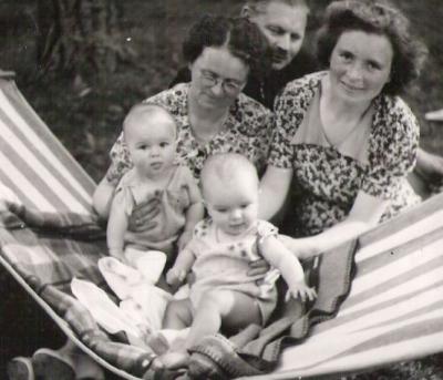 1944-with grandma, grandad and Kerstin