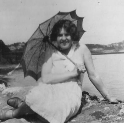 Doris with parasol - dated 1930