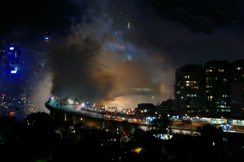Harbour Bridge just after NYE Fireworks