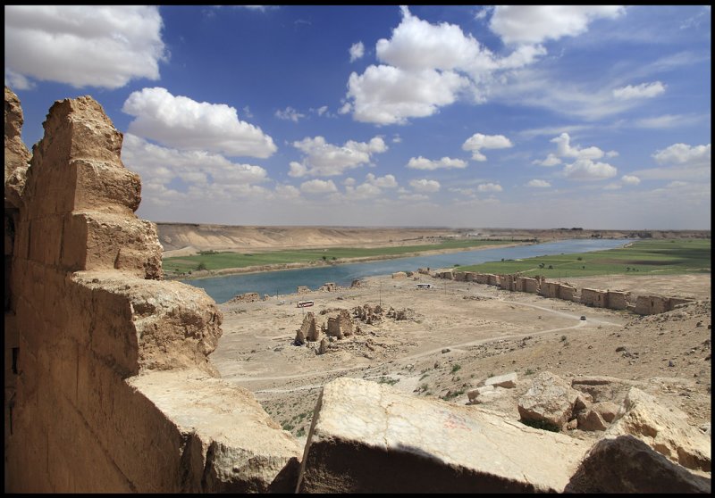 The view over Euphrates seen from Halabiya ruins