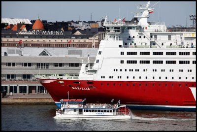 A very tall ship - Viking Lines Mariela in Helsinki harbour