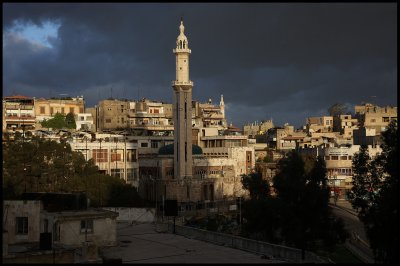 Early morning in Hama - the town that was totally destroyed by bombing in 1982