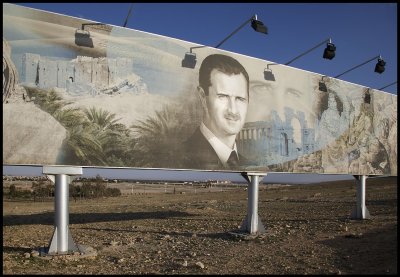Always present....... Omnipotent president Assad - Palmyra