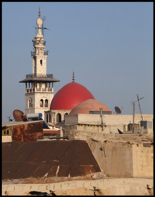 Ummayad mosque and the roofs of old town