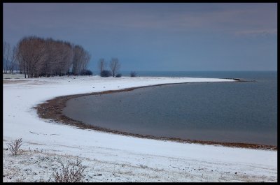 Lake Kerkini in snow