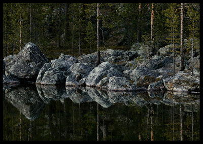 Summernight by small finnish lake