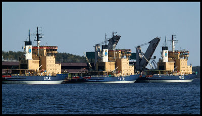 Swedish ice-breakers in Luleå harbour