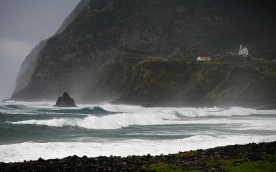 NW storm at Faja Grande - Flores (The Azores)