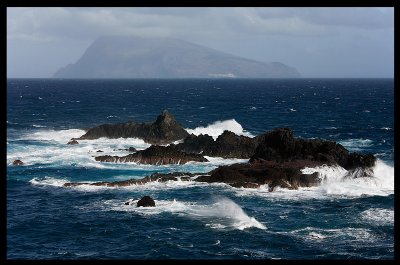 Corvo seen from Punta Delgada (northern Flores)