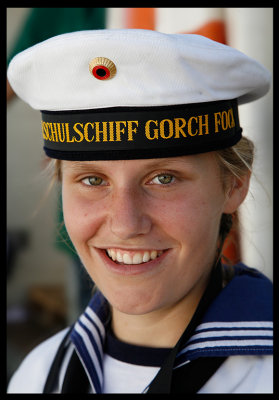 Officer training on old German ship Gorch Fock