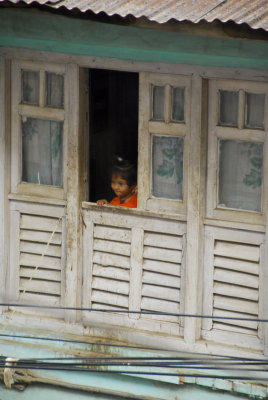 Little girl at window