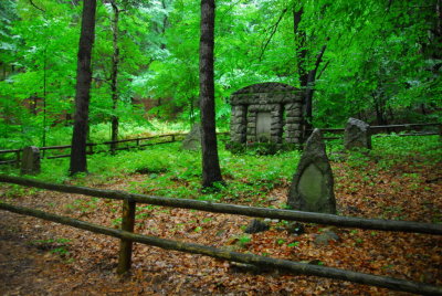 ancient WWI cementary in forest