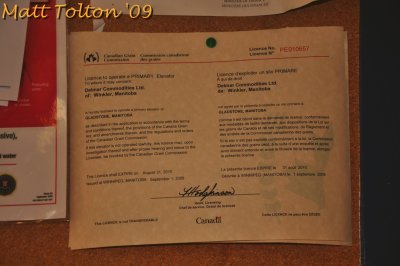 Licence To Operate A Primary Elevator