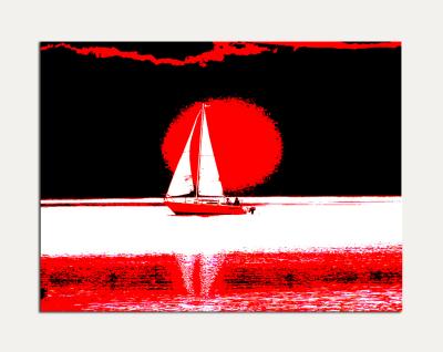 Sailboat in Red