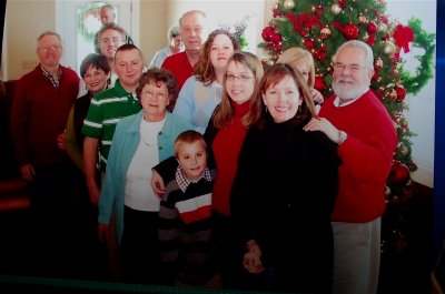 June Sawyer and family at Glendale church