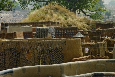 From a roof, overlooking the chief's compound