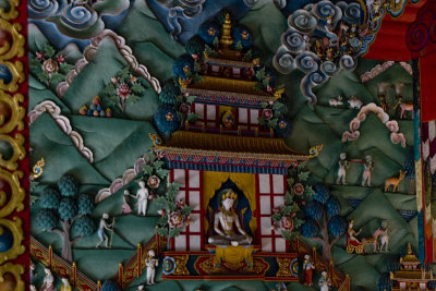 Wall decorations, Tibetan temple