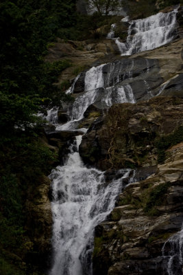 Water falling at a waterfall