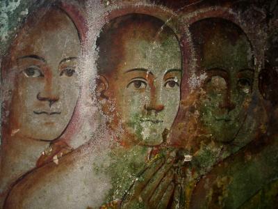 Buddha disciples frescoe