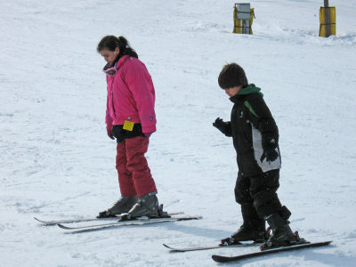 Ski lessons ...