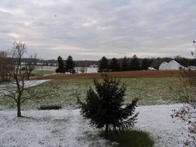 First snow of the year on Thanksgiving day