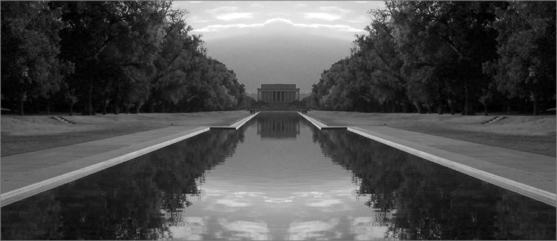 Lincoln Memorial in a Black & White World