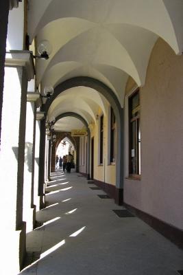 Arcades in Olsztyn Old Town