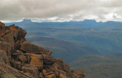 Barn Bluff and Cradle Mountain from Mt Ossa