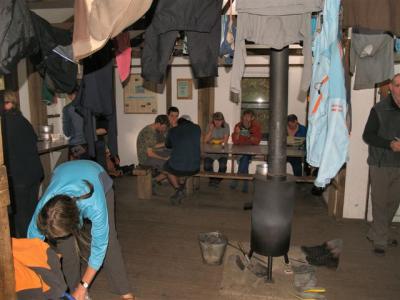 Dinner time at Windy Ridge Hut