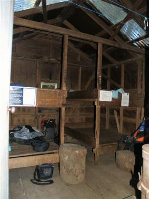 Inside Echo Point Hut
