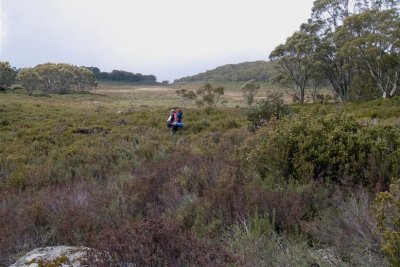 Robert heading into Mustering Flat