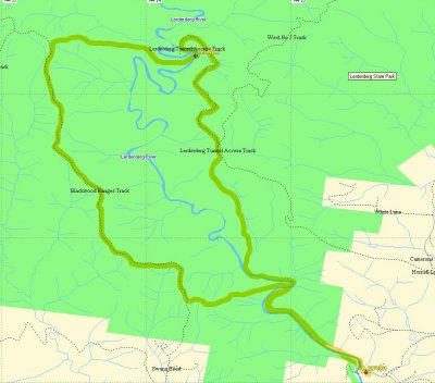 Lerderderg Rim Walk Map