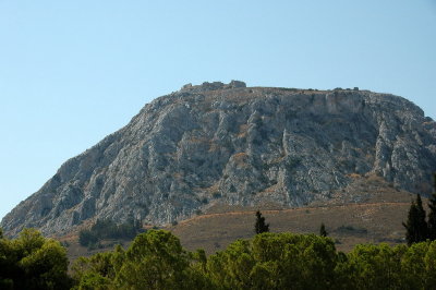 Ancient fortress above ancient Corinth