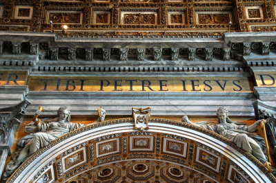 9 foot high letters - St. Peter's Basilica