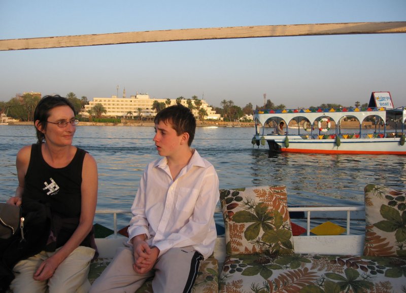 Claire & Alex on the felucca