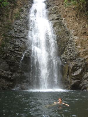 swimming in Montezuma waterfall
