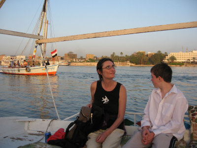 Claire & Alex on the felucca